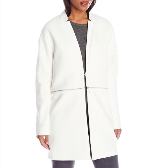 Elie Tahari Adriano 2 in 1 crop cocoon convertible jacket - Picture 3 of 8